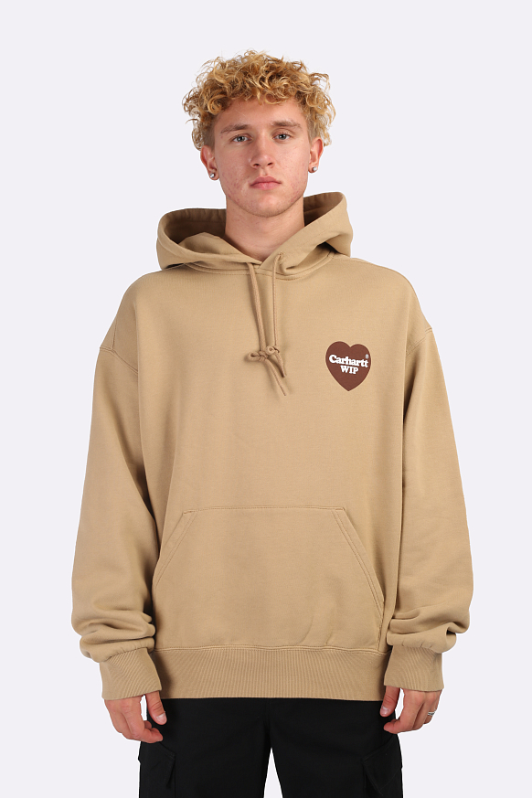 Мужская толстовка Carhartt WIP Hooded Heart Sweat (I032168-brown) - фото 2 картинки