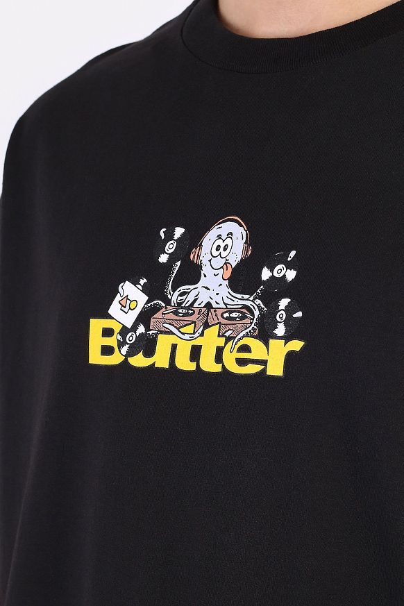 Мужская футболка Butter Goods Octopus Logo Tee (OCTOPUS LOGO-black) - фото 2 картинки