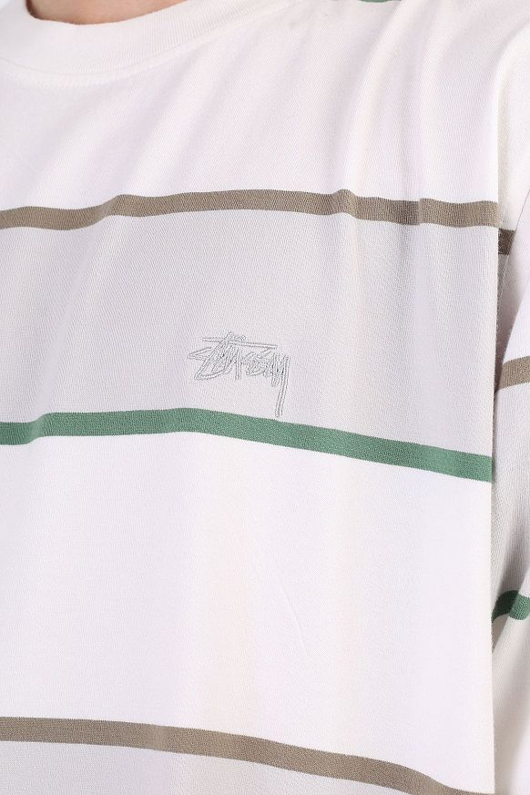 Мужской лонгслив Stussy Bold Stripe LS Crew (1140251-bone) - фото 2 картинки