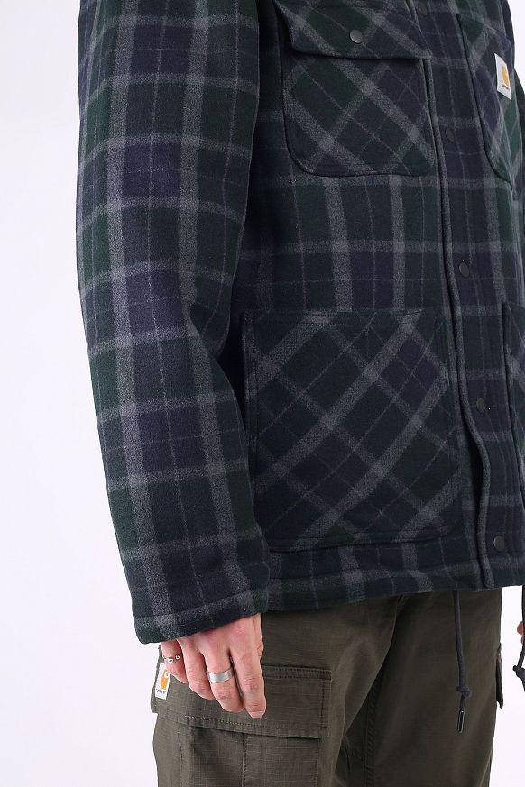 Мужская куртка Carhartt WIP Blaine Jacket (I029478-bl check grove) - фото 7 картинки