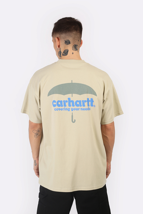 Мужская футболка Carhartt WIP S/S Covers T-Shirt (I033165-beryl) - фото 4 картинки