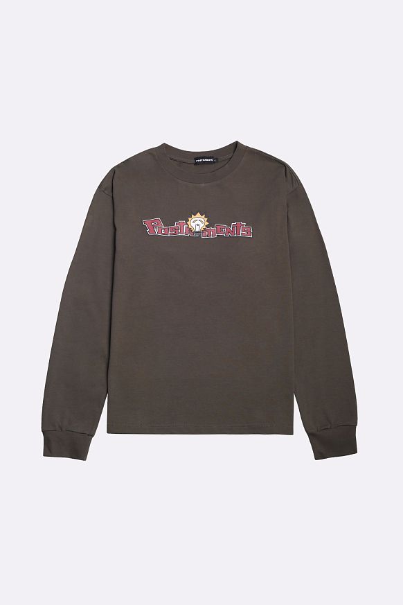 Мужской лонгслив Postaments Think (Think khaki)