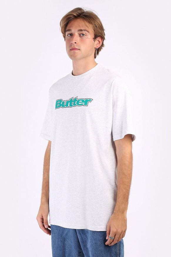 Мужская футболка Butter Goods Wordmark Tee (WORDMARK-ash grey)