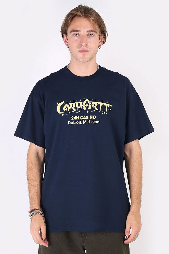 Мужская футболка Carhartt WIP S/S Casino T-Shirt (I030171-mizar/soft yellow)