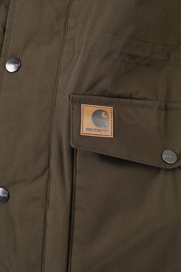Мужская куртка Carhartt WIP Trapper Parka (I028129-cypress) - фото 2 картинки