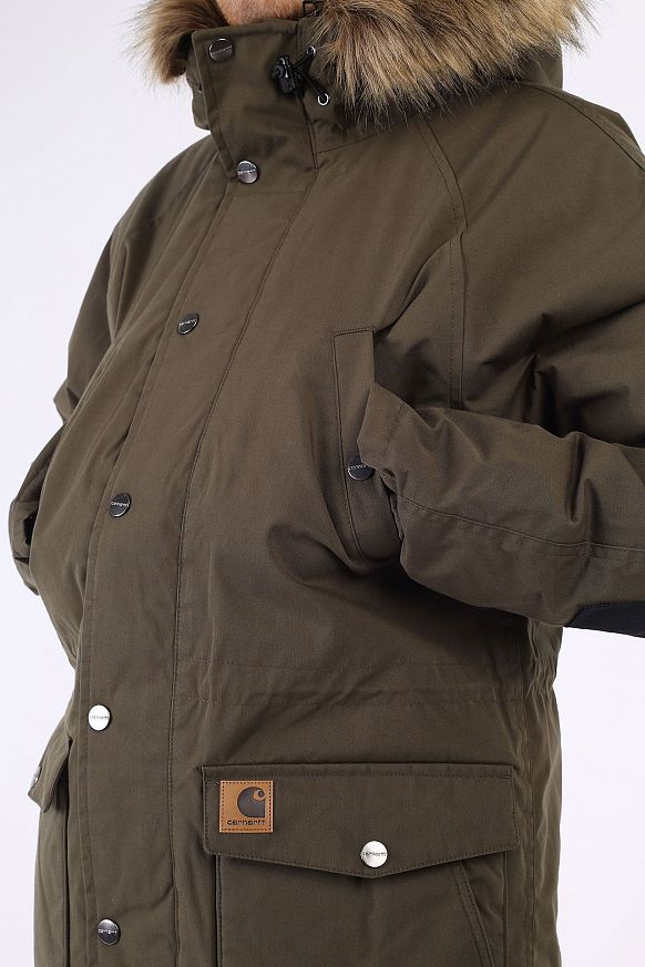 Мужская куртка Carhartt WIP Trapper Parka (I028129-cypress) - фото 8 картинки