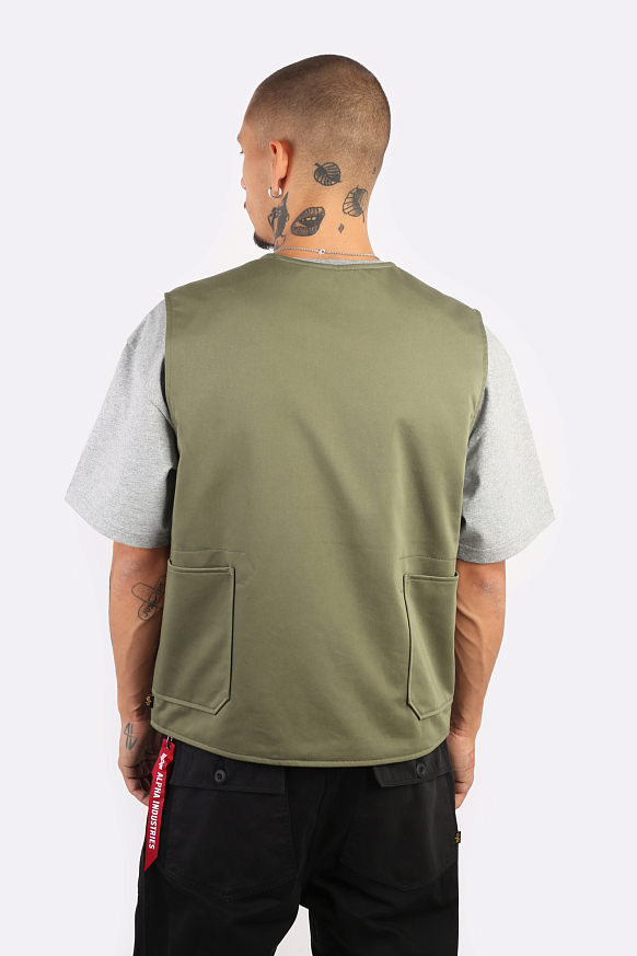 Мужской жилет Alpha Industries Deck Vest (MJD53500C1-green) - фото 4 картинки