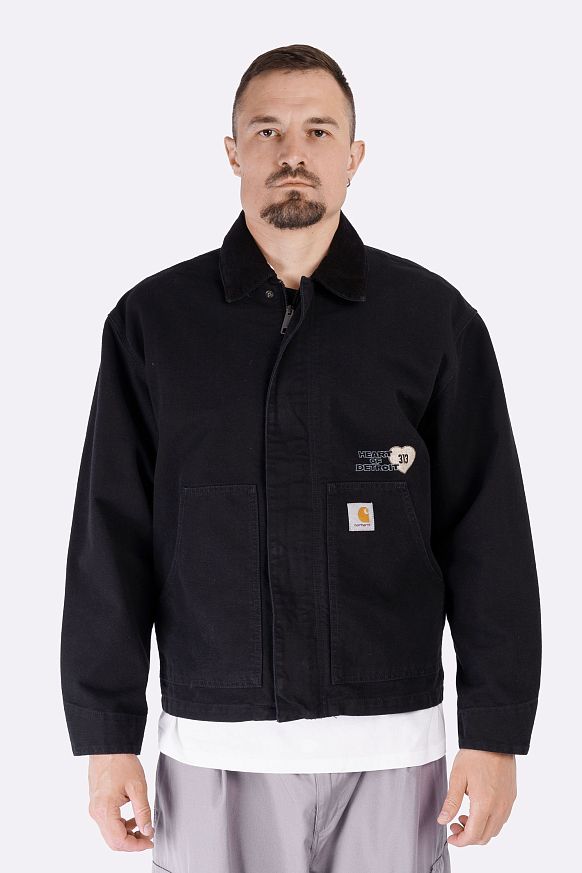 Мужская куртка Carhartt WIP OG Arcan Graphic Jacket (I035553-blk/blk h st wash) - фото 3 картинки