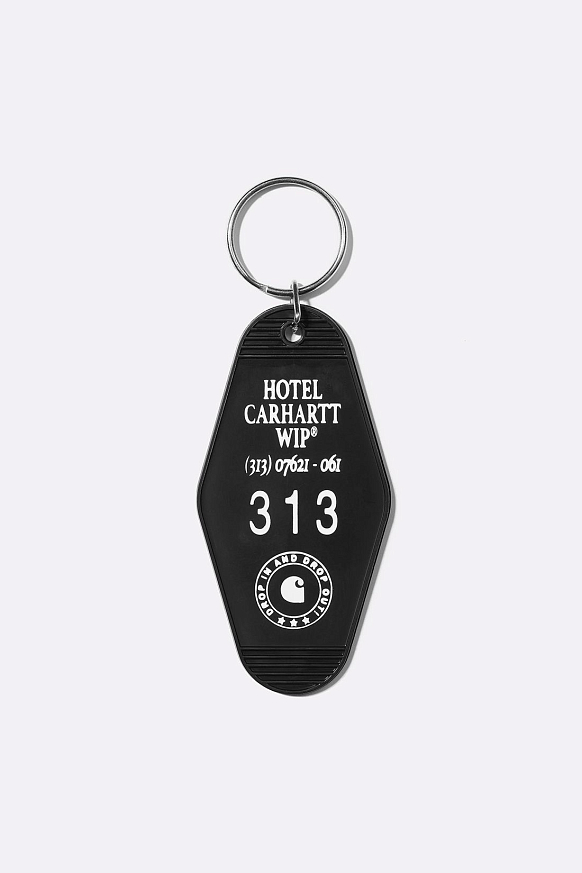 Брелок Carhartt WIP Hotel Keys Keychain (I034151-black/white) - фото 2 картинки