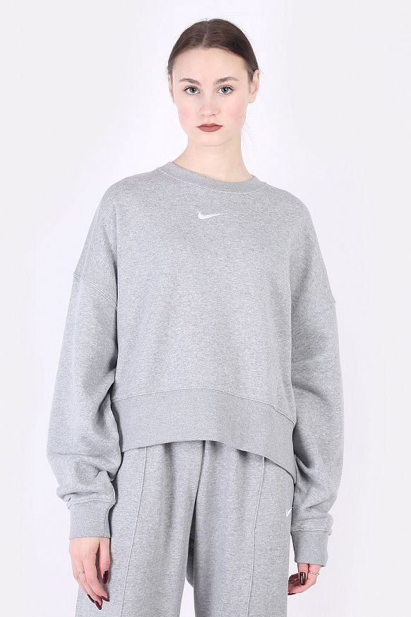 Женская толстовка Nike Oversized Fleece Crew Sweatshirt (DJ7665-063)