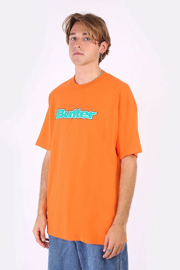 Мужская футболка Butter Goods Wordmark Tee (WORDMARK-orange)