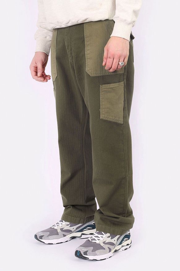 Мужские брюки Uniform Bridge 4 Pocket Fatigue Pants (4 Pocket pants-olive) - фото 2 картинки