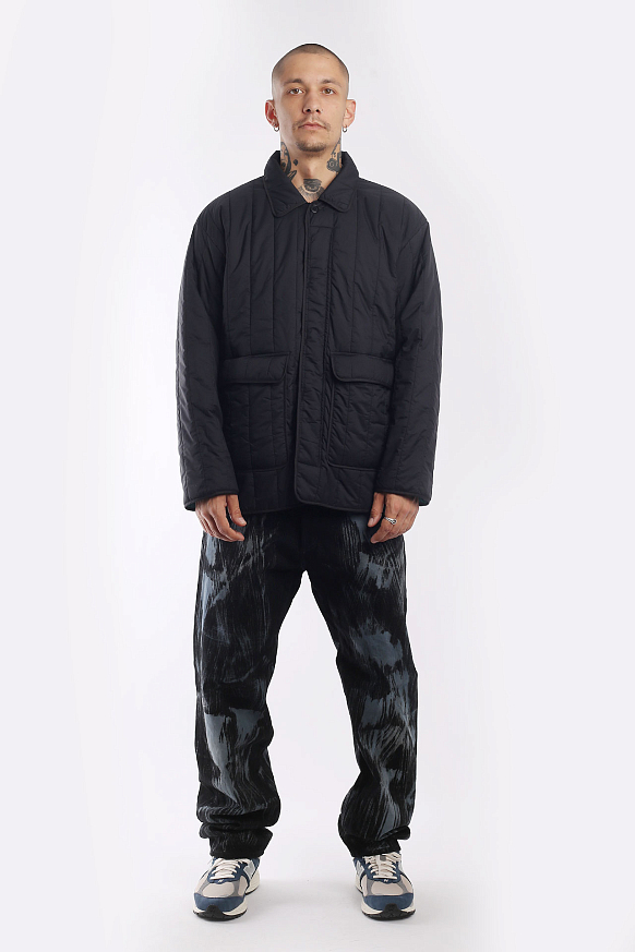 Мужская куртка Hombre Nino Stripe Quilting Jacket (0222-JK0005-black) - фото 7 картинки
