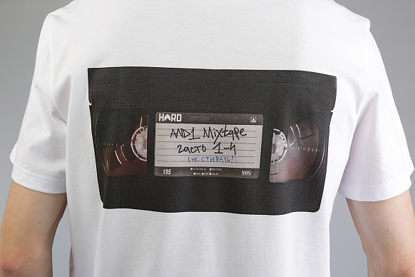 Мужская футболка Hard AND1 Mixtape (AND1 Mixtgpe-белая) - фото 4 картинки