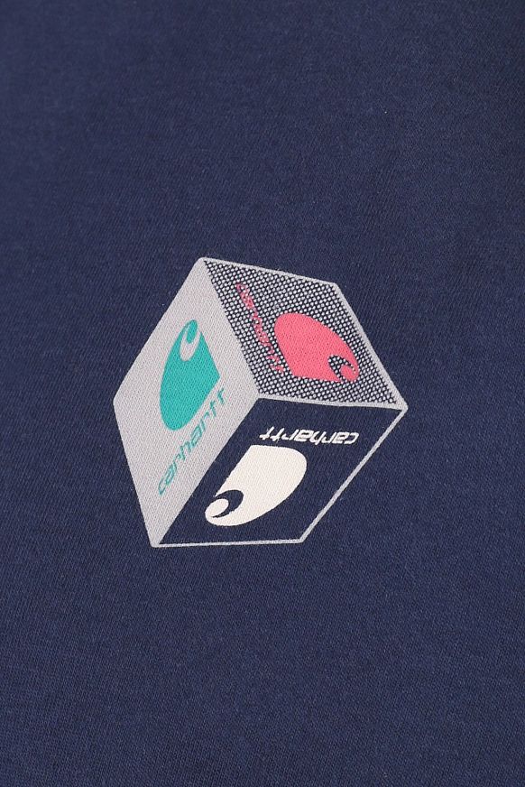 Мужская футболка Carhartt WIP S/S Cube T-Shirt (I030181-blue) - фото 4 картинки