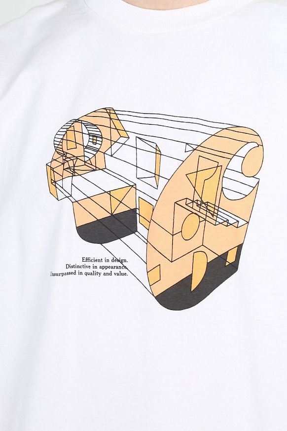 Мужской лонгслив Carhartt WIP L/S Living T-Shirt (I030179-white) - фото 2 картинки