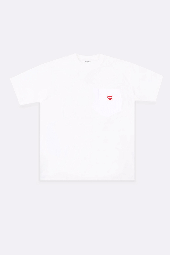 Мужская футболка Carhartt WIP S/S Pocket Heart T-Shirt (I032128-white)