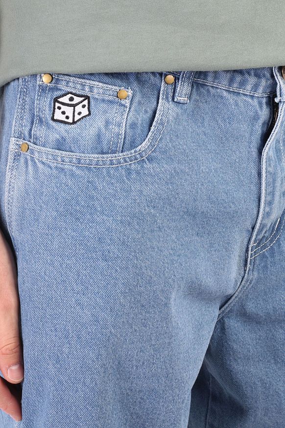 Мужские брюки Butter Goods Dice Denim Pants (DICE-washed indigo) - фото 5 картинки