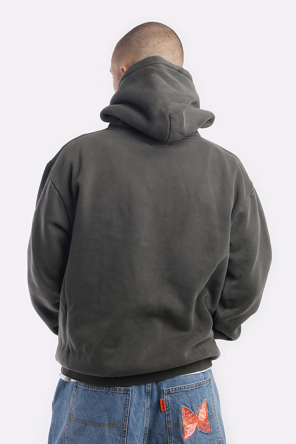 Мужская толстовка Butter Goods Distressed Dye Pullover Hood (Distressed Dye-pepper) - фото 6 картинки