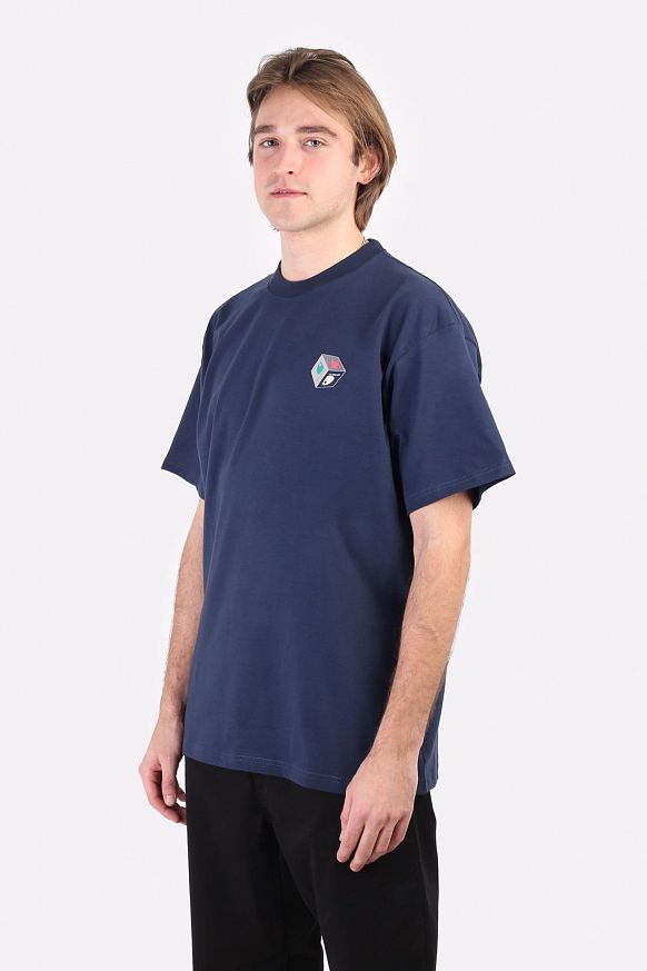 Мужская футболка Carhartt WIP S/S Cube T-Shirt (I030181-blue) - фото 5 картинки