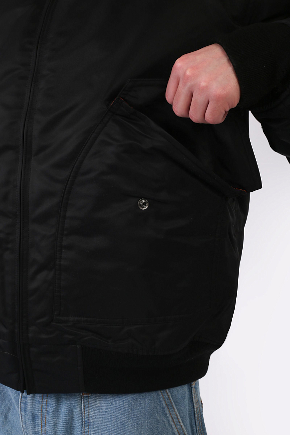 Мужская куртка Carhartt WIP Olten Bomber (I032300-black/turmeric) - фото 7 картинки