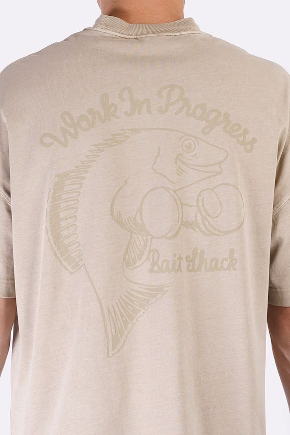 Мужская футболка Carhartt WIP S/S Bait Shack T-Shirt (I034660-wall garm dyed) - фото 7 картинки