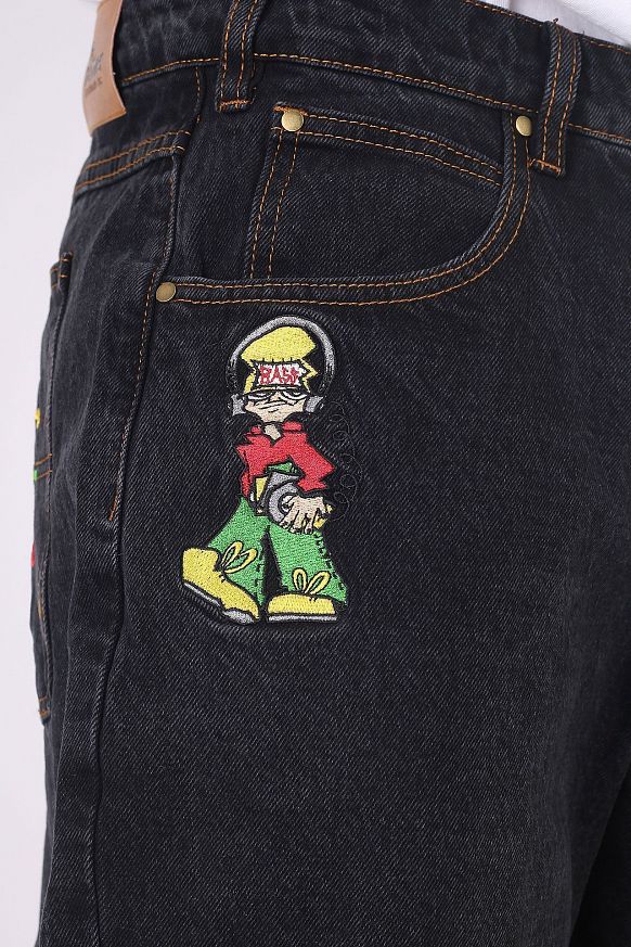 Мужские брюки Butter Goods Bass Denim Jeans (Bass Denim Pants-black) - фото 2 картинки