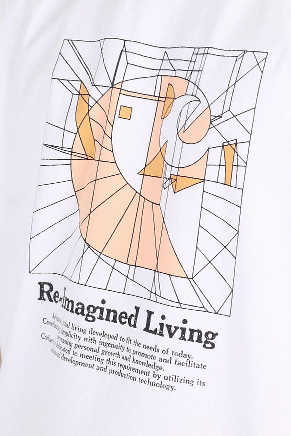 Мужская футболка Carhartt WIP S/S Living T-Shirt (I030180-white) - фото 2 картинки