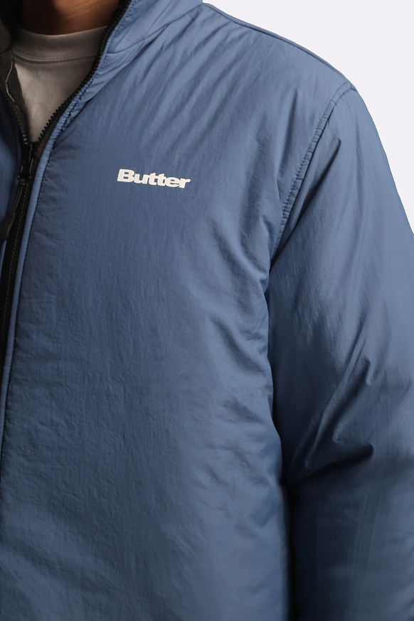 Мужская куртка Butter Goods Chainlink Reversible Puffer (Jacket Black/Slate) - фото 7 картинки