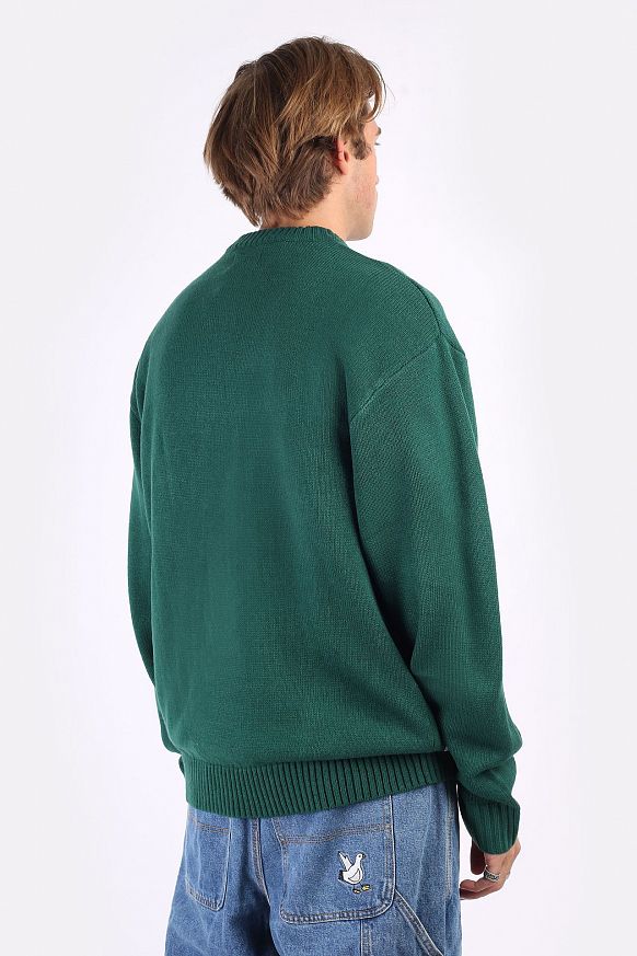 Мужской свитер Butter Goods Apple Knit Sweater (APPLE-forest green) - фото 5 картинки