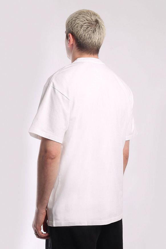 Мужская футболка Carhartt WIP S/S Fuse Script T-Shirt (I031766-wht/dlr green) - фото 4 картинки