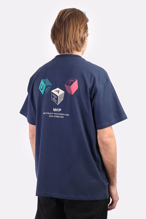 Мужская футболка Carhartt WIP S/S Cube T-Shirt (I030181-blue) - фото 2 картинки