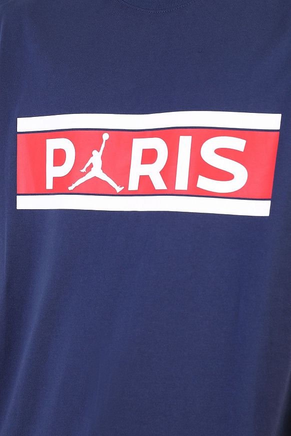 Мужская футболка Jordan Paris Saint-Germain Wordmark Tee (DB6510-410) - фото 2 картинки