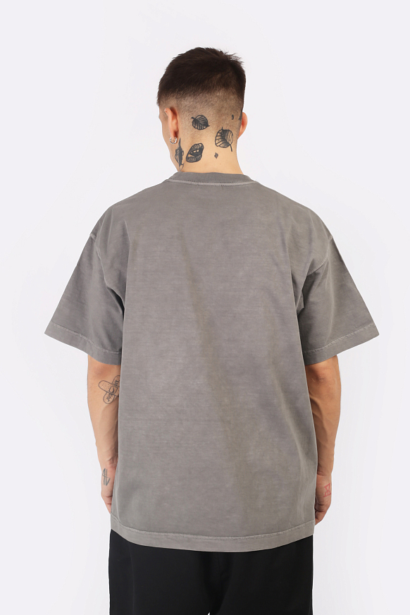 Мужская футболка Carhartt WIP S/S Covers T-Shirt (I033182 marengo/white) - фото 4 картинки