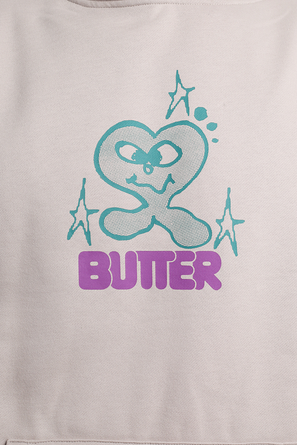 Мужская толстовка Butter Goods Heart Logo Pullover Hood (Heart logo-cement) - фото 3 картинки