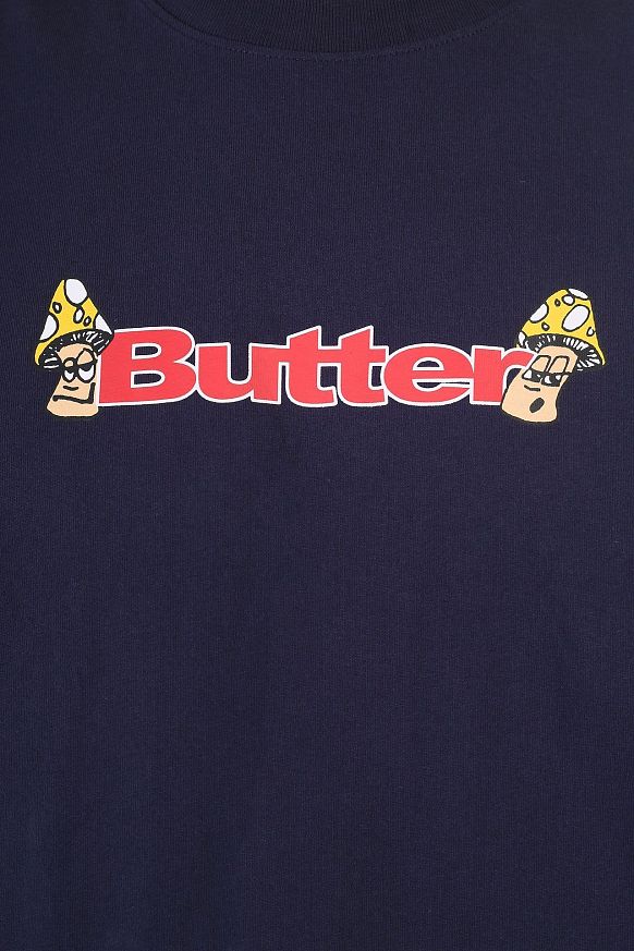 Мужская футболка Butter Goods Shrooms Logo Tee (Shrooms Logo Tee-navy) - фото 2 картинки