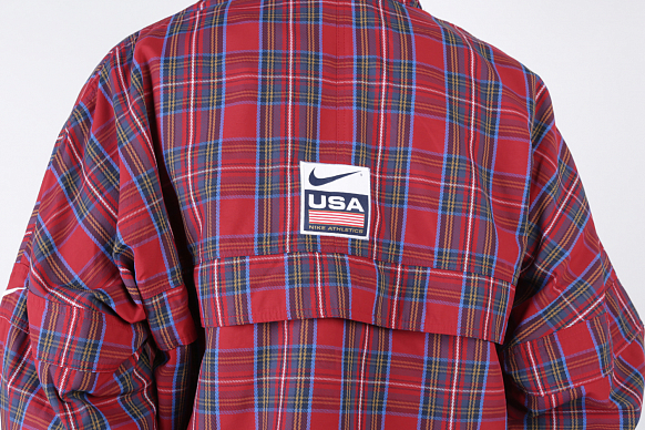 Мужская куртка Nike Plaid Swoosh Stripe Jacket (CD6375-657) - фото 6 картинки