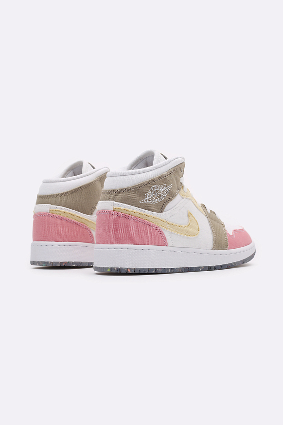 Женские кроссовки Jordan 1 Mid SE (GS) (DJ0338-100) - фото 4 картинки