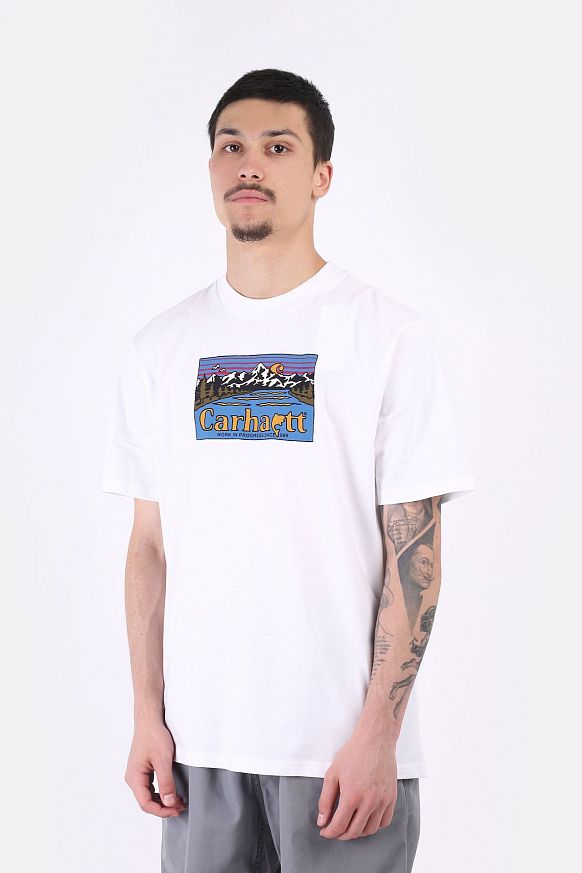 Мужская футболка Carhartt WIP S/S Great Outdoors T-Shirt (I029609-white)