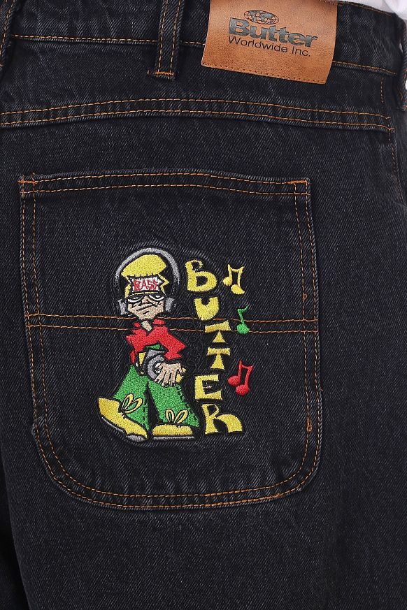 Мужские брюки Butter Goods Bass Denim Jeans (Bass Denim Pants-black) - фото 7 картинки