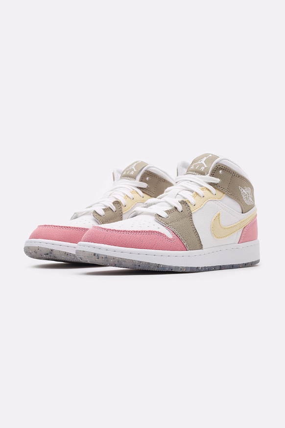 Женские кроссовки Jordan 1 Mid SE (GS) (DJ0338-100) - фото 3 картинки