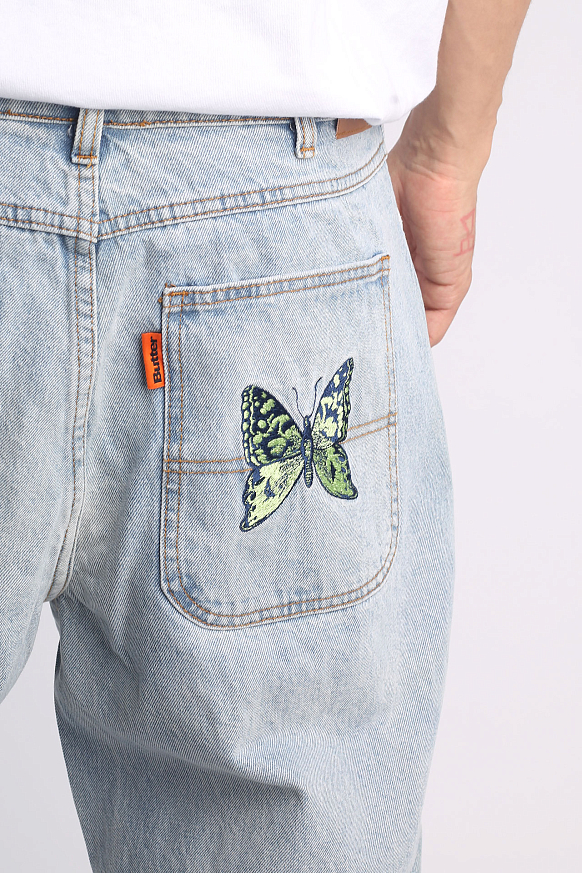 Мужские джинсы Butter Goods Butterfly Denim Jeans (Butterfly Denim-lght blue) - фото 5 картинки