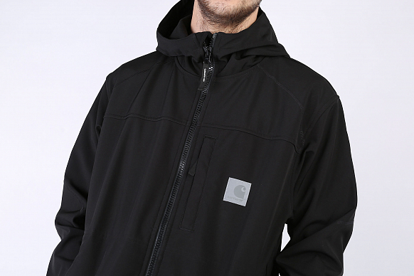Мужская куртка Carhartt WIP Softshell Jacket (I026728-black) - фото 2 картинки