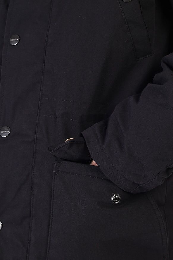 Мужская куртка Carhartt WIP Trapper Parka (I028129-black) - фото 3 картинки