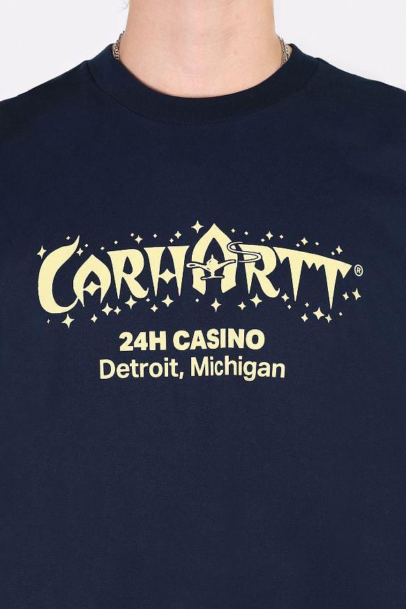 Мужская футболка Carhartt WIP S/S Casino T-Shirt (I030171-mizar/soft yellow) - фото 2 картинки