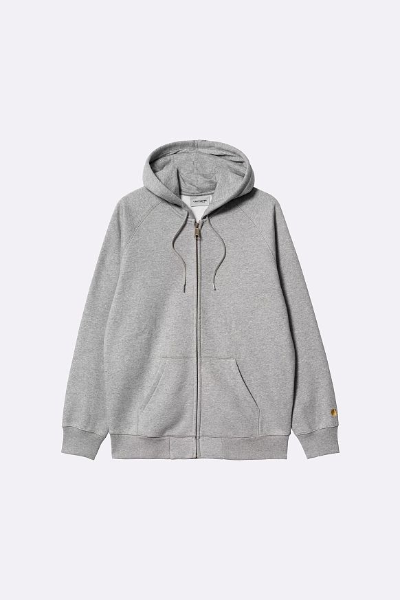 Мужская толстовка Carhartt WIP Hooded Chase Jacket (I033664-grey/gold)