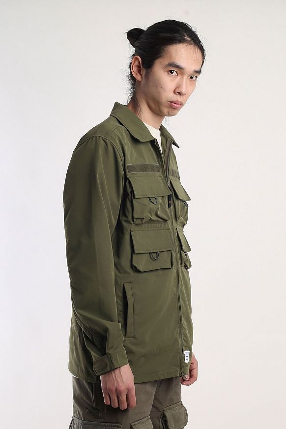 Мужская куртка Alpha Industries Nylon Cargo Shirt Jacket (MJN53000C1-green) - фото 6 картинки