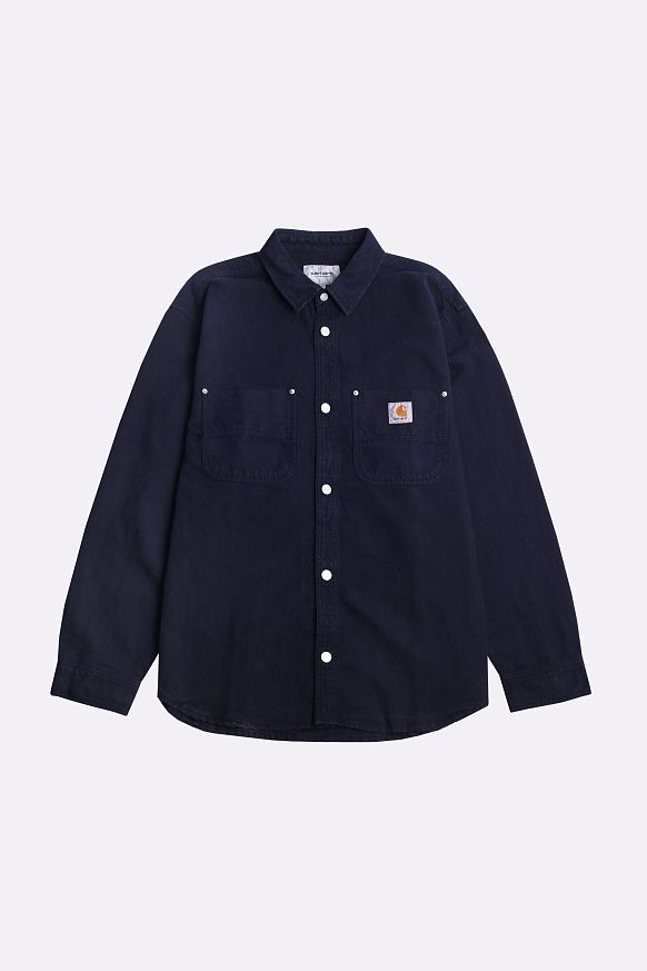Мужская рубашка Carhartt WIP Walter Shirt Jac (I033578 Dark-navy)