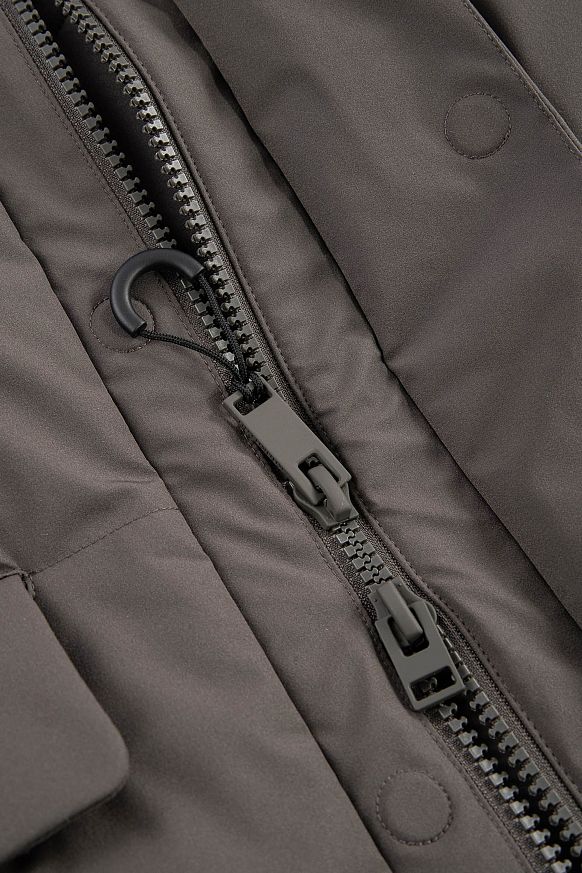 Мужская куртка KRAKATAU CASSINI Quilted Parka (Qm571-861-cassini-сер-зел) - фото 3 картинки