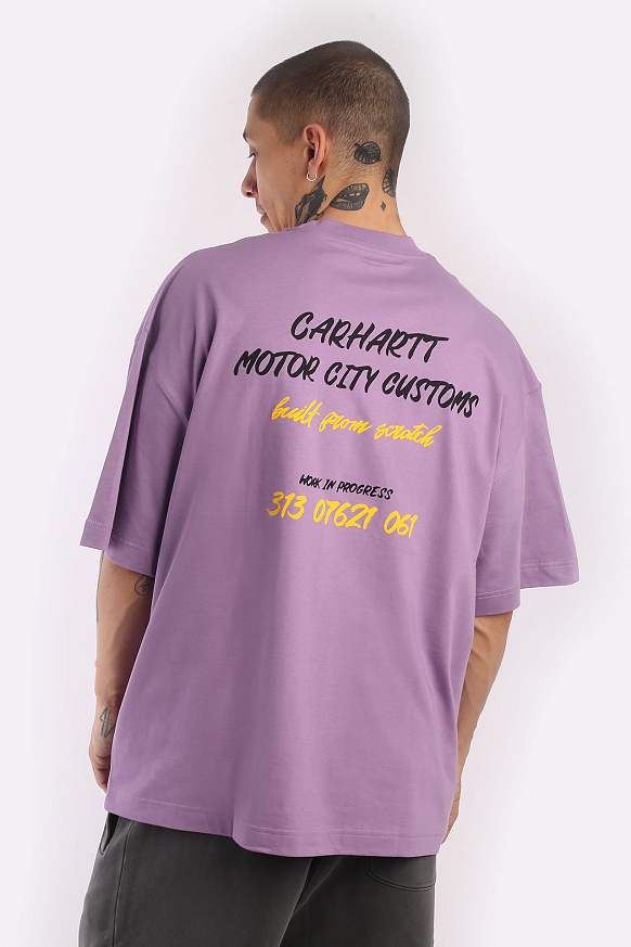 Мужская футболка Carhartt WIP S/S Built From Scratch T-Shirt (I031725-violanda) - фото 4 картинки
